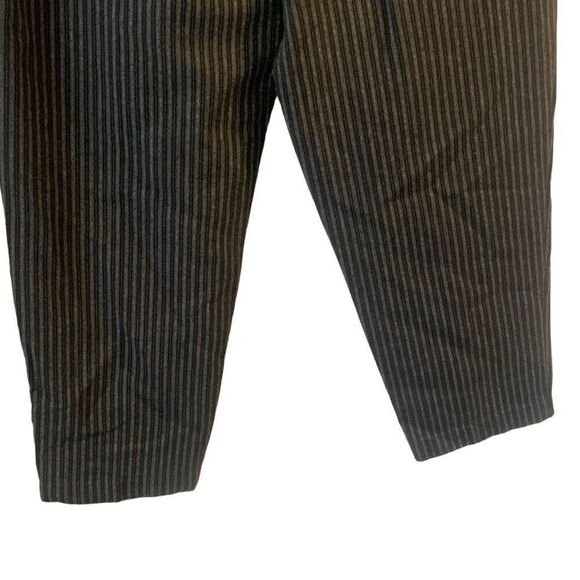 Pre Owned Women’s Just For Petites Pants Casual Sz 12 Black Gray Stripe Classic - Picture 4 of 11